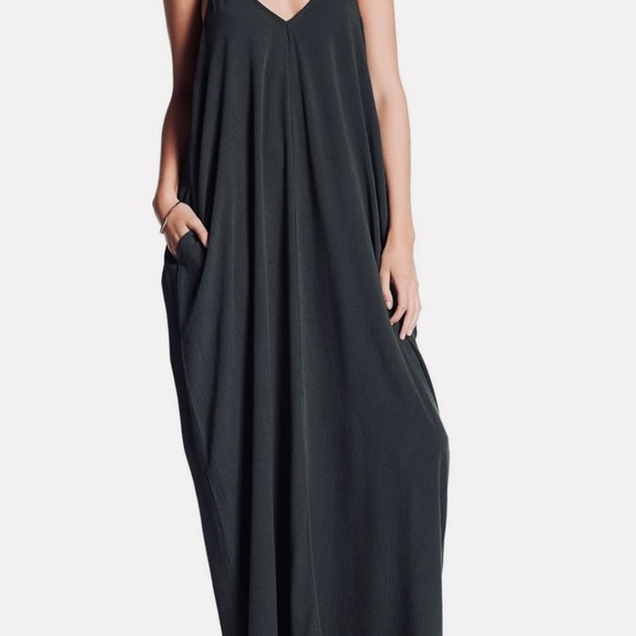 Lovestitch Dark Gray  Sleeveless V-Neck Maxi Sundress SZ M/L - Picture 1 of 8